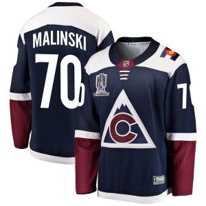 Sam Malinski Youth Fanatics Branded Colorado Avalanche Breakaway Navy Alternate 2022 Stanley Cup Champions Jersey