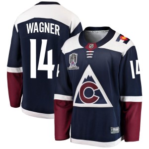 Chris Wagner Youth Fanatics Branded Colorado Avalanche Breakaway Navy Alternate 2022 Stanley Cup Champions Jersey