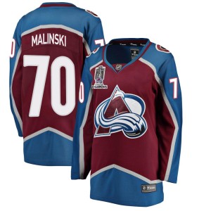 Sam Malinski Women's Fanatics Branded Colorado Avalanche Breakaway Maroon Home 2022 Stanley Cup Champions Jersey